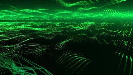 Wall Mural - 4K Motion Graphic Design. Power Loop Glow Electric Shock Energy Creative Motion Background.