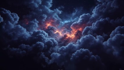 Wall Mural - Celestial Clouds A Stunning Skyward Symphony of Stormy Cumulus and Divine Light