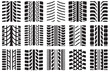 © Rafay - Tire Track Vector Set Wheel Print Pattern Offroad Car Mark Design