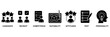 © Roronoa15 - Assessment center icon set vector illustration concept for for personal audit of human resources with icon of user candidate, recruit, competence, suitability, aptitudes, test and personality