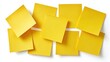 © Zarana  - yellow 2 sticky post it note isolated on white background white