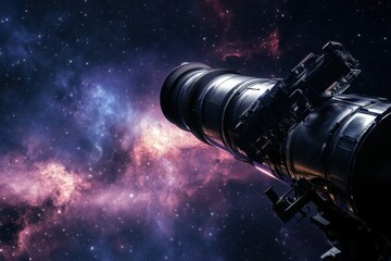 Wall Mural - Powerful telescope capturing stunning cosmic imagery in deep space