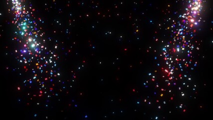 Wall Mural - black night glitter dust particles background decoration