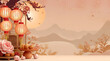 © Jotirmoy - mid autumn festival background with traditional decoration with copy space