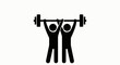 © abdelaziz@771 - Two people lifting weights together a symbol of teamwork and strength training for a healthy lifestyle