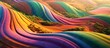© gufron - colorful rolling hills, vibrant abstract landscape, dreamlike digital art, surreal undulating terrain, dynamic color gradients, flowing organic forms, surreal scenery, fantasy landscape, abstract natu