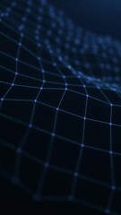 Wall Mural - Abstract digital network with connected dots and lines