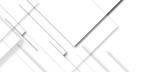 Wall Mural - Abstract white rectangle shape geometric line background. Light Silver, Gray vector pattern in square style. Abstract technology of squares concept. vector illustration background	
