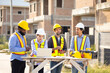 © NVB Stocker - Meeting Professional engineering teamwork : Ethnic diversity worker people, Success teamwork. Group of professional engineering people wearing hardhat safety helmet meeting discussion in new project