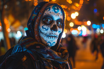 Wall Mural - Autumn halloween party scary character generative AI image