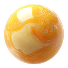 Wall Mural - Abstract sphere of swirling amber and cream tones set on an isolated field of nothingness
