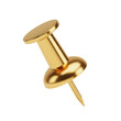 © yendisupiandi - Golden pushpin rendered with precision detail showcasing reflective surface and sharpened point