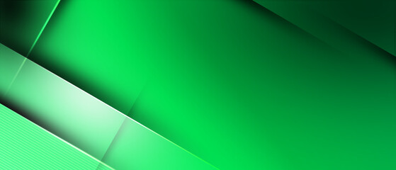 Wall Mural - dark green abstract background with modern light effects and realistic shadows