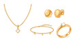 © MumarProject - Golden glamour collection: A dazzling array of jewelry against a pristine backdrop