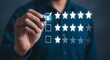 © MstNurjahan - Customer experience concept, best excellent services rating for satisfaction