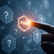 © Shutter Wisp - Finger pressing a glowing faq button on a futuristic digital interface with question marks