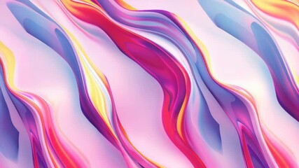 Wall Mural - Vivid digital painting with swirling shapes and vibrant colors