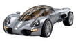 © Muhammad - Sleek silver futuristic concept sports car with tinted canopy, chrome accents and powerful design