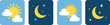 © mohammad - Day and night sky icons with sun moon and clouds