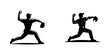 © makmur - Modern Minimalist Man Throwing Baseball Icon, Flat Silhouette of a Full-Body Pitching Vector for Athletic Illustration Design