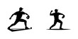 © makmur - Modern Minimalist Man Throwing Baseball Icon, Flat Silhouette of a Pitching Action Vector for Athletic Illustration Design