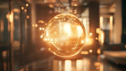 Wall Mural - Experience mesmerizing visuals of light and movement. This video features radiant orbs in an artistic setting. Perfect for enhancing any project with energy. AI