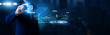 © Theyone - Businessman hold word SEO, search engine optimization, website ranking strategies, digital visibility tools, content marketing performance platforms and global network.