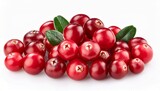 cranberries isolated on white background