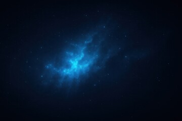 Wall Mural - Expansive blue nebula with star fields and subtle tech grid futuristic background