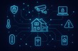 © Jelena - Connected devices cybersecurity risks visualization smart home and IoT network attack surface