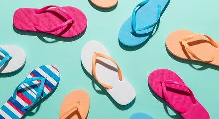 Colorful Assortment of Flip- Flop Sandals flip-flops