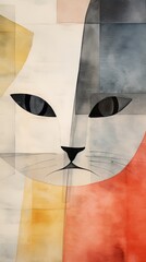 Wall Mural - Painting collage mammal art.