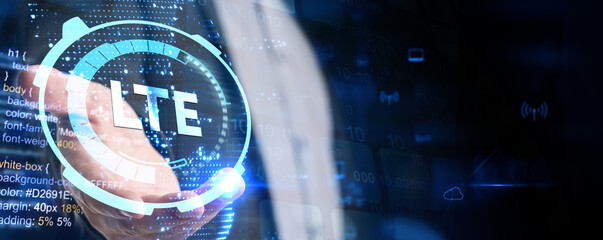 Business, Technology, Internet and network concept. LTE abbreviation, modern technology concept.