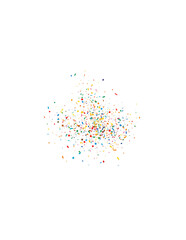 Wall Mural - Colorful confetti for a fun celebration illustration on a white background