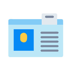 Simple light blue browser icon for website design interface