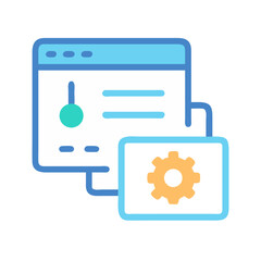 Website settings icon for interface development configuration process