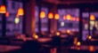 © Sarah - Cozy Cafe Ambiance Blurred Interior with Warm Orange Lighting and a Touch of Purple Hues
