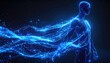© Endang - Glowing blue human form with energy flowing from body