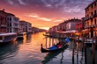 The grand canal in venice transportation architecture cityscape.