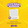 © Freshcare - Giveaway winner announcement social media post banner template
