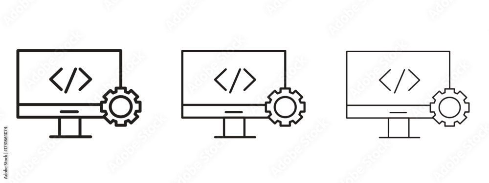 Web development icon for web. simple element illustration with editable ...