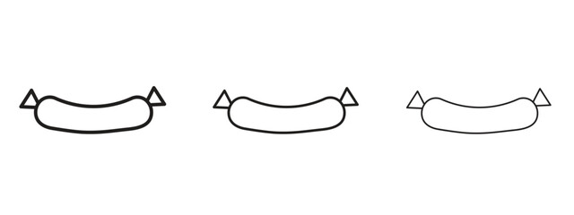 Sausage icon for web. simple element illustration with editable strokes