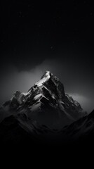 Wall Mural - Dark aesthetic mountain wallpaper outdoors nature night.