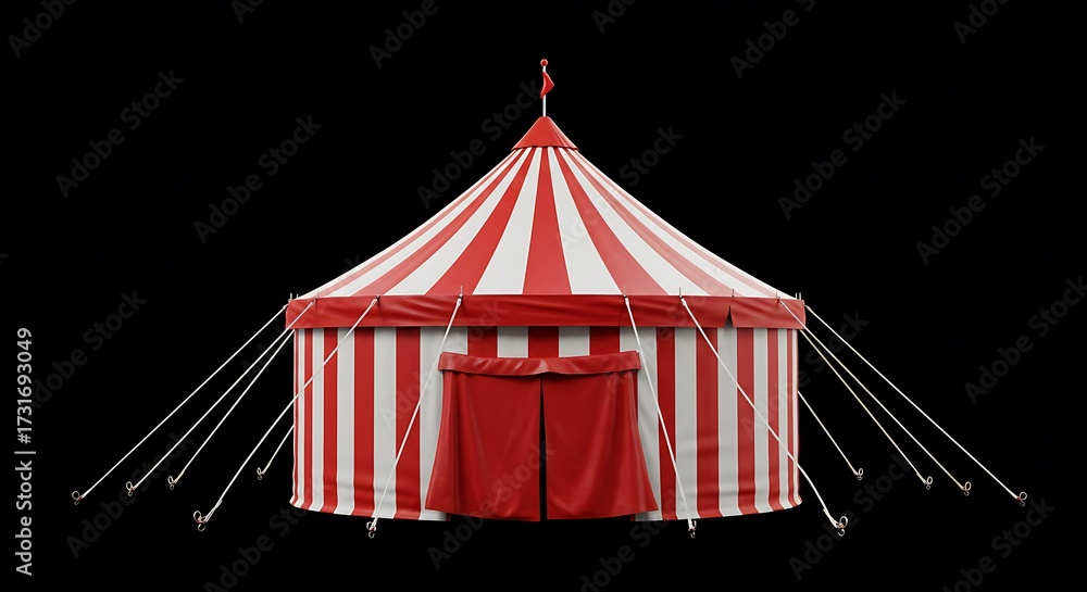 Classic Red and White Striped Circus Tent A Vintage Attraction for ...