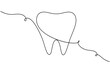 © Md. Sohel - Human dental icon teeth continuous one line drawing minimalist smile healthy vector illustration