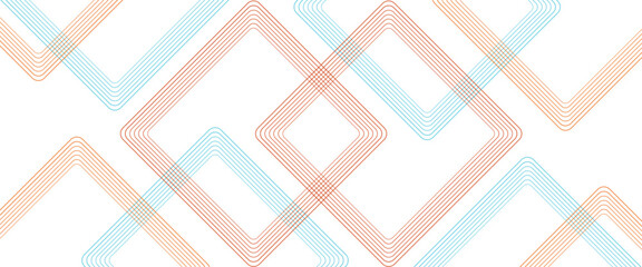 Wall Mural - Vector modern triangle and squares line banner web design, presentation, brochure, etc.