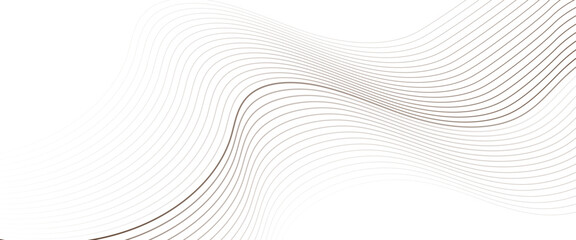 Wall Mural - Vector abstract grey background with glowing curved lines and modern wave design