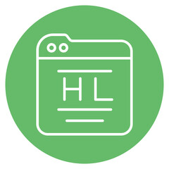 Html File icon vector image. Can be used for Computer Programming.