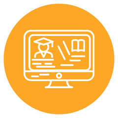 Wall Mural - Online Lesson icon vector image. Can be used for Online Education.