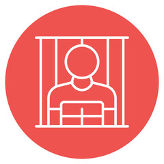 Wall Mural - Prisoner icon vector image. Can be used for Prison.